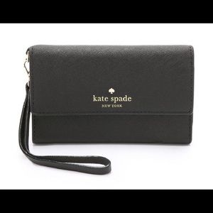 Kate Spade Black Cedar Street Phone Case Wallet
